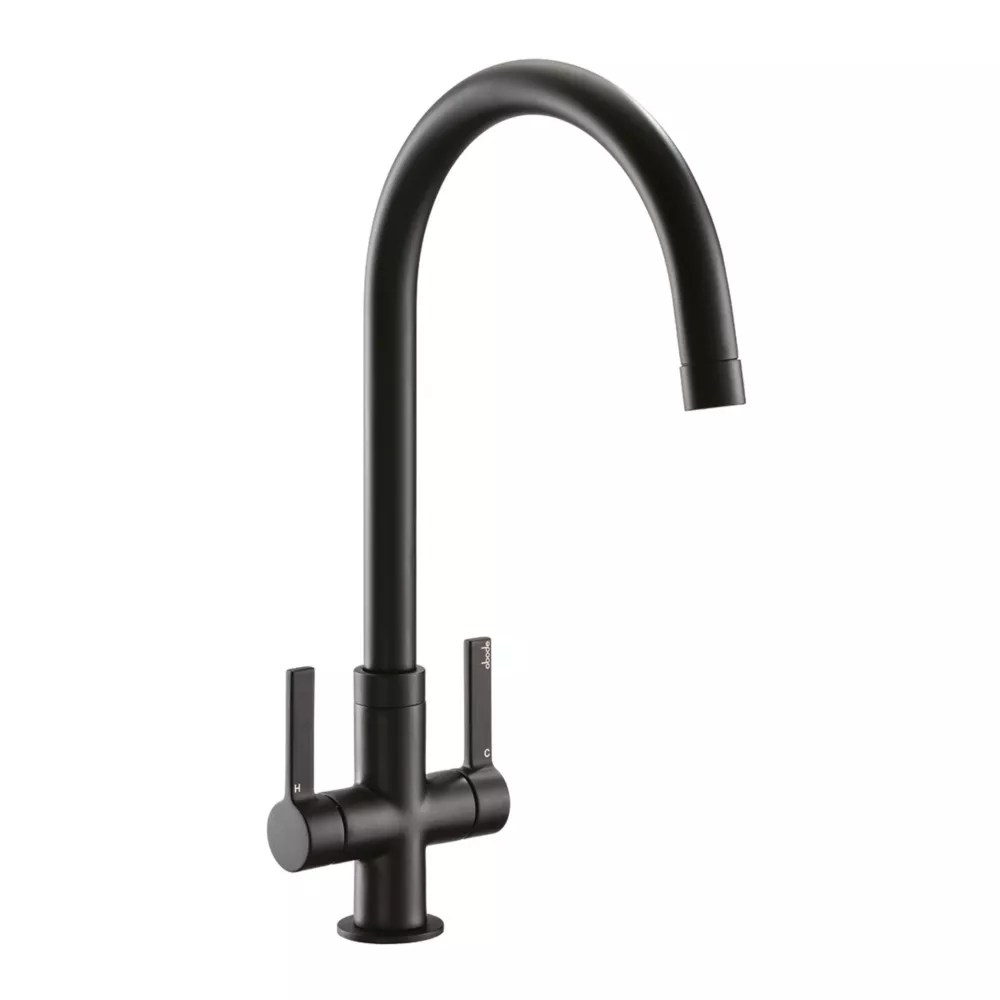 Abode Pico Kitchen Mixer Tap Matt Black Screwfix