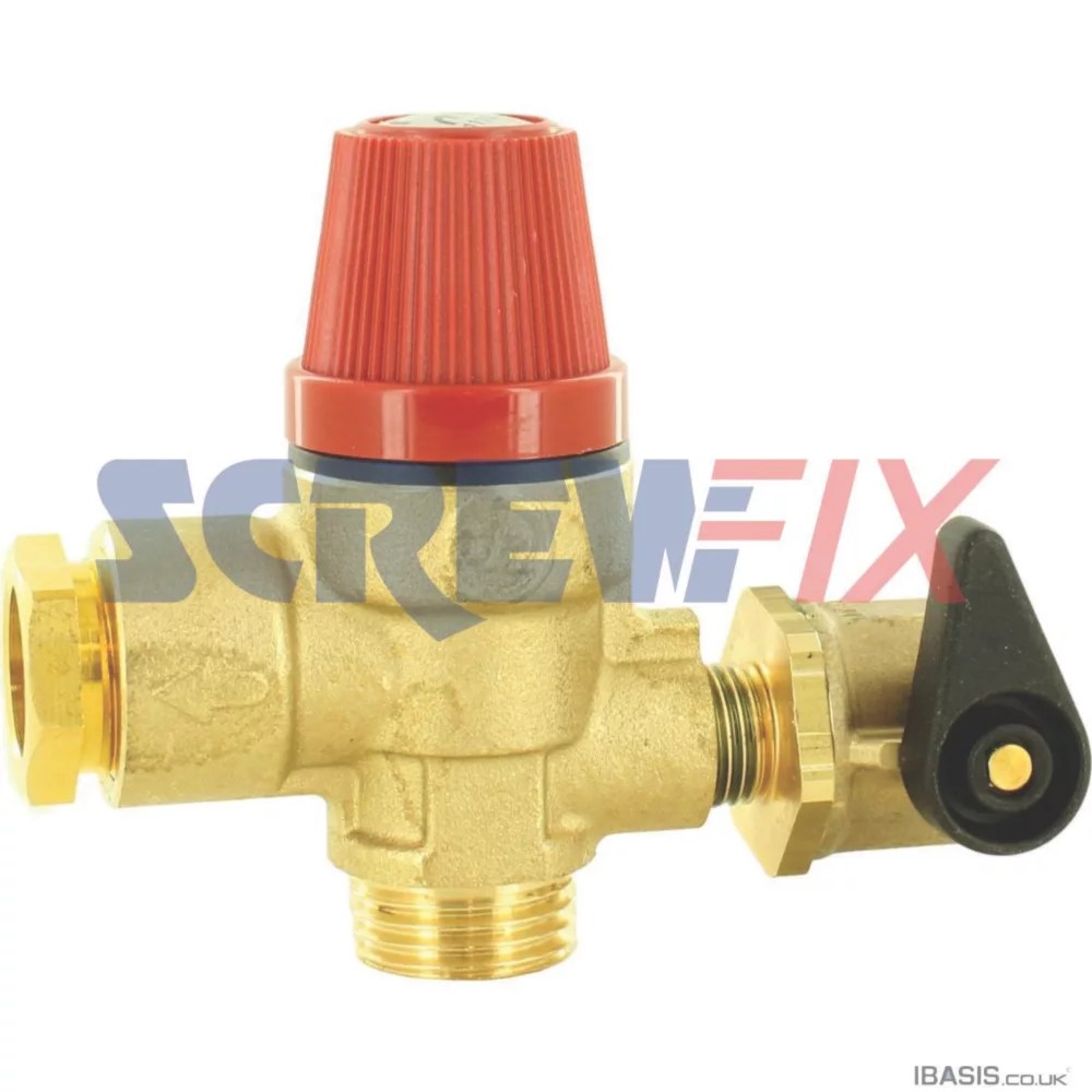 Vaillant 190751 Pressure Relief Valve Screwfix