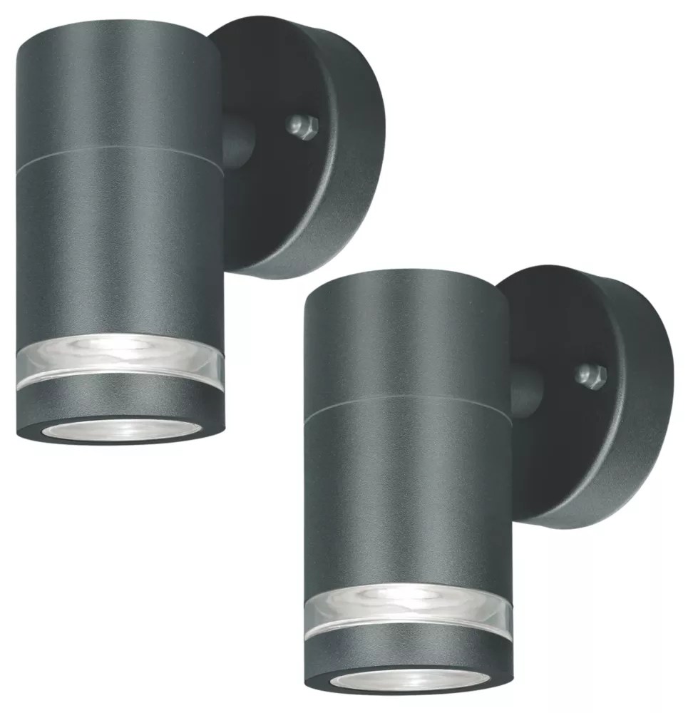 4lite WiZ Marinus Outdoor Single Direction GU10 Wall Lights Anthracite