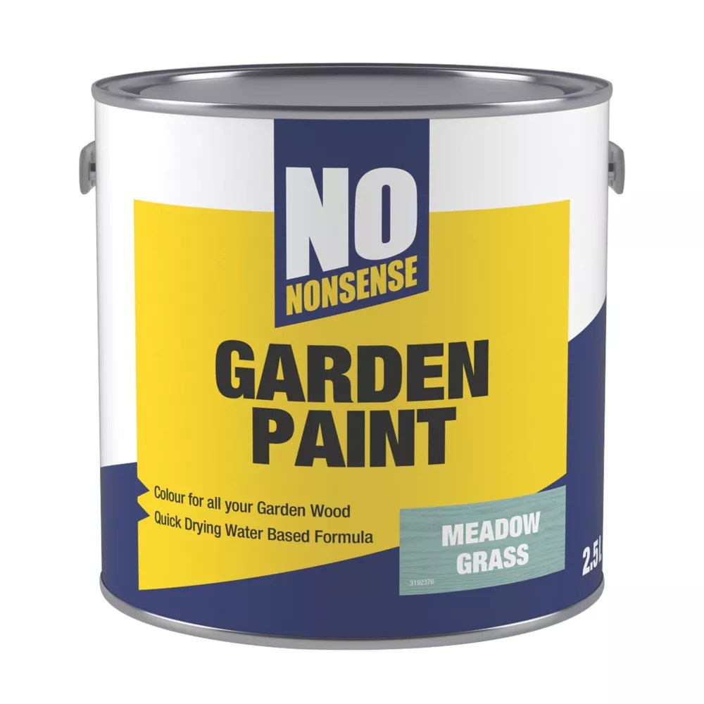 No Nonsense Garden Colour Wood Paint SemiMatt Meadow Grass 2.5Ltr Screwfix