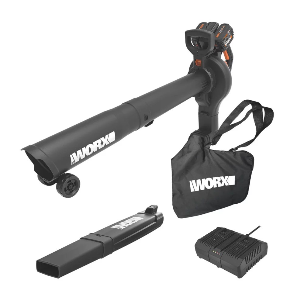 Worx WG583E 40V 2 x 4.0Ah Lithium PowerShare Brushless Cordless Blower