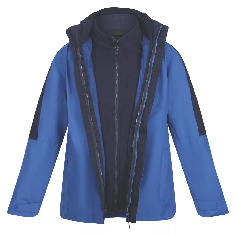Regatta Defender III 3in1 Waterproof Jacket Royal Blue / Navy Medium 47" Chest Screwfix
