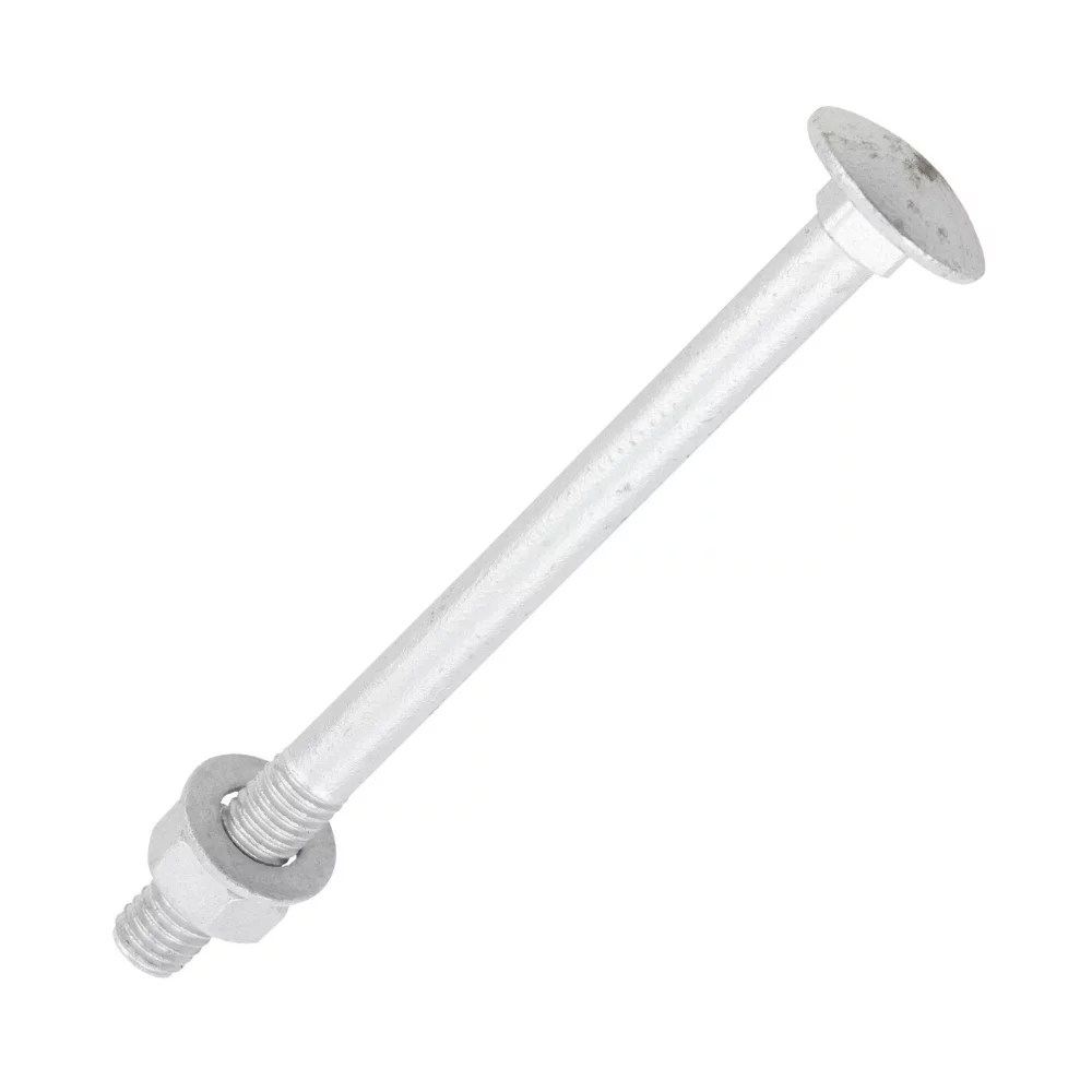 Timco Exterior Coach Bolts Carbon Steel Organic Silver Coating M8 x 100mm 10 Pack Screwfix