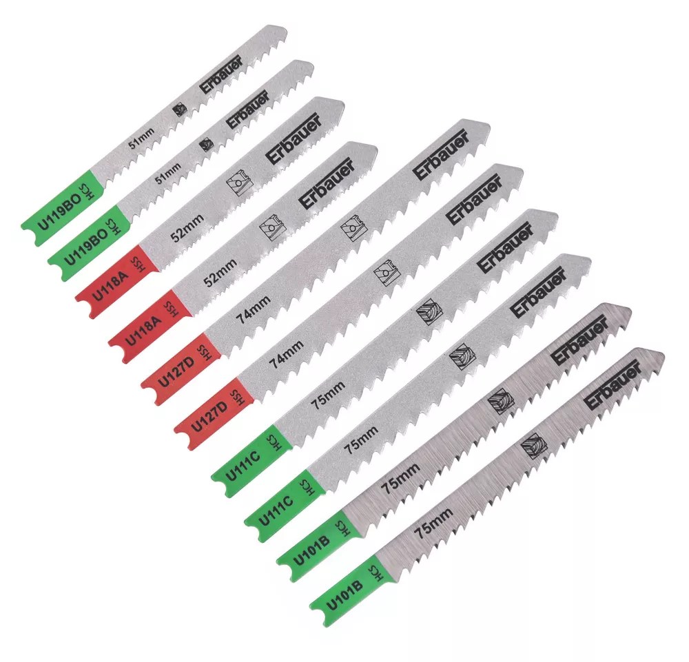 Erbauer MultiMaterial Jigsaw Blades 10 Piece Set Screwfix
