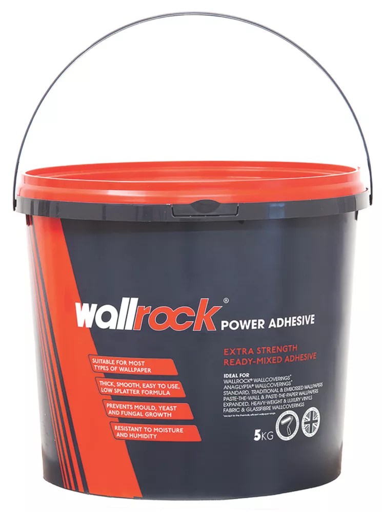 Wallrock Power ReadyMixed Wallpaper Adhesive 5 Roll Pack Screwfix