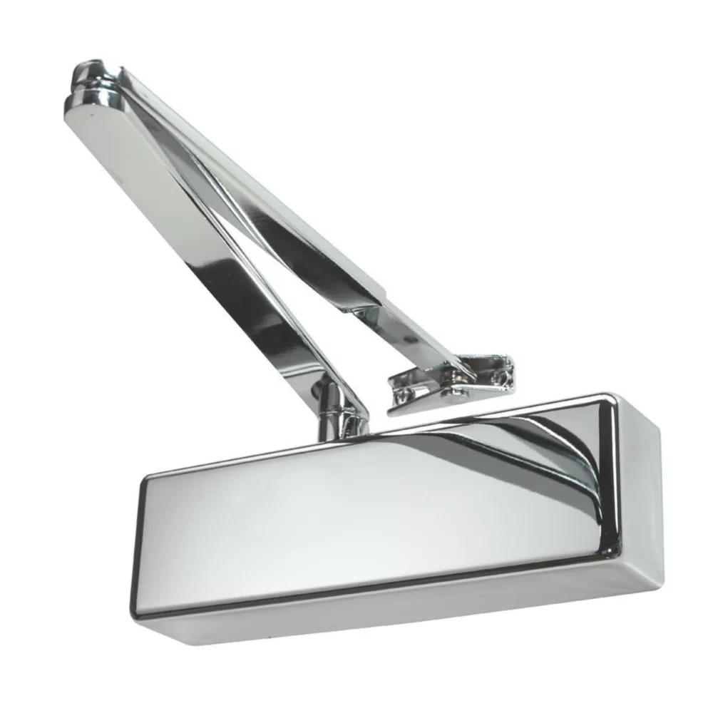 Rutland TS.3204 Fire Rated Overhead Door Closer Polished Chrome Screwfix