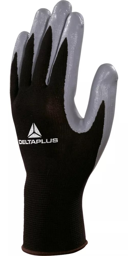 Delta Plus VE712GR NitrileCoated Palm Gloves Grey X Large Screwfix