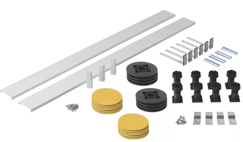 Square Shower Tray Plinth & Leg Set White 1200mm Screwfix