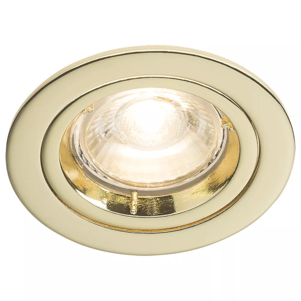 Knightsbridge Fixed Recessed Downlight Brass Screwfix
