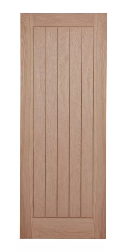 Satin Lacquered Oak Wooden Cottage Internal Door 1981mm x 762mm Screwfix