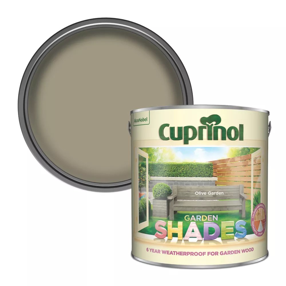 Cuprinol 2.5Ltr Olive Garden Matt Wood Paint Screwfix