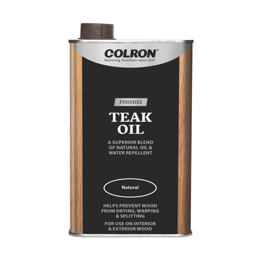 Colron 500ml Teak Natural SolventBased Interior Wood Teak Oil Screwfix
