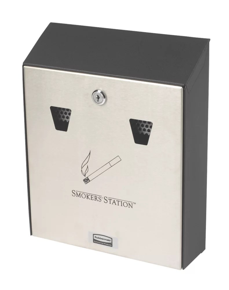 Rubbermaid Lockable WallMounted Cigarette Station Screwfix