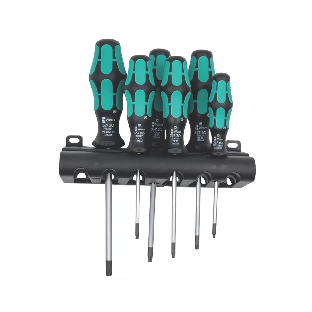 Wera 367/6 TORX® Bore Hole Kraftform Plus with Rack Security TX