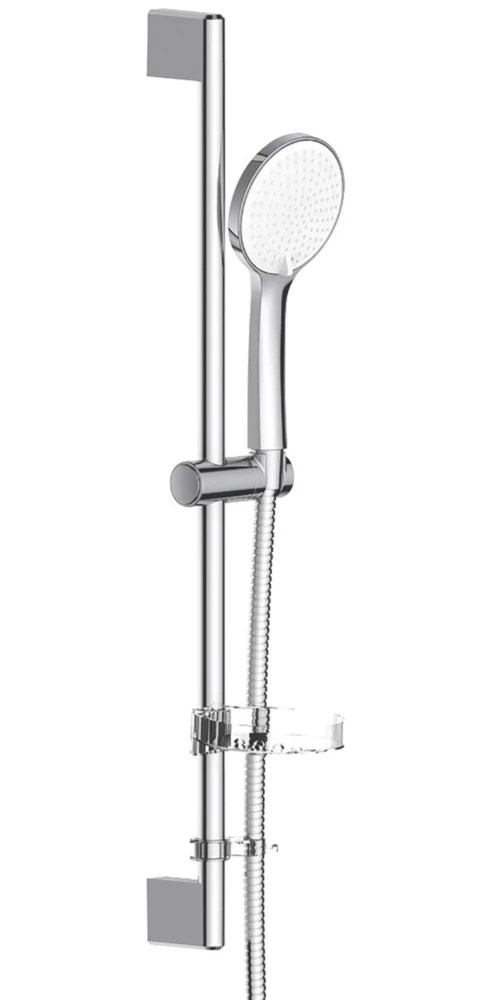 Swirl Solent Riser Rail Set Chrome Screwfix