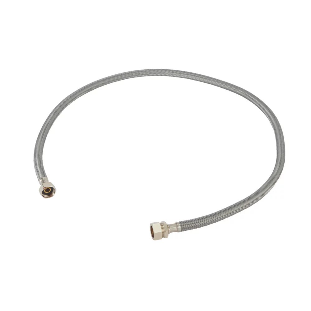 Flomasta Straight Flexible Compression Hose 22mm x 3/4" x 1500mm Screwfix