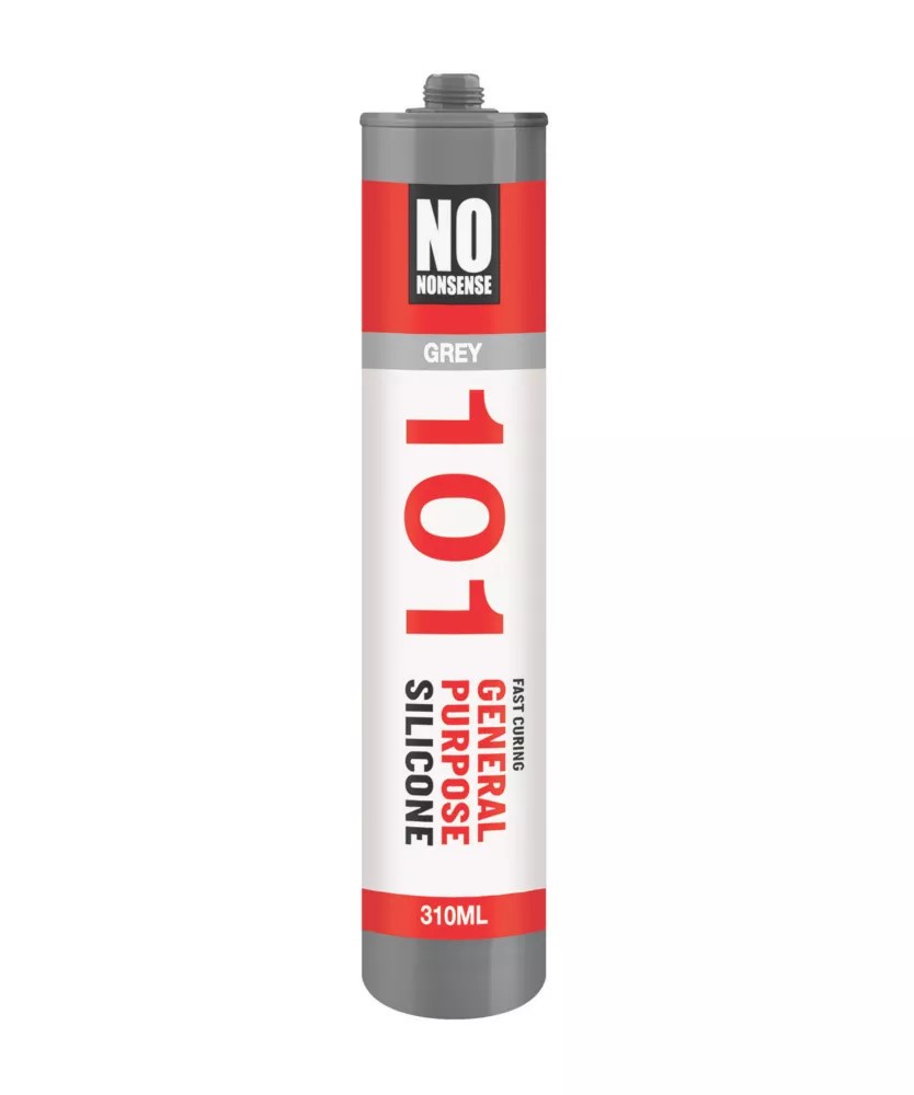 No Nonsense General Purpose Silicone Sealant Grey 310ml Screwfix