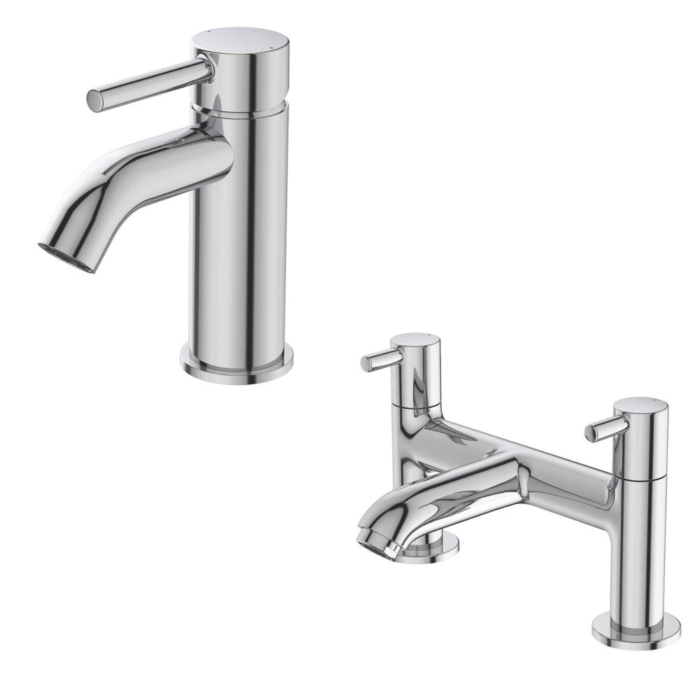 Ideal Standard Ceraline Basin Mixer & Bath Filler Tap Pack Screwfix