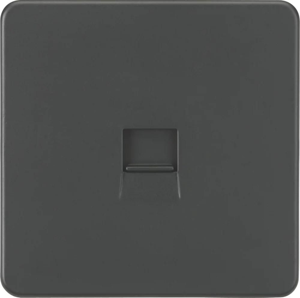 Knightsbridge 1Gang Master Telephone Socket Anthracite Screwfix