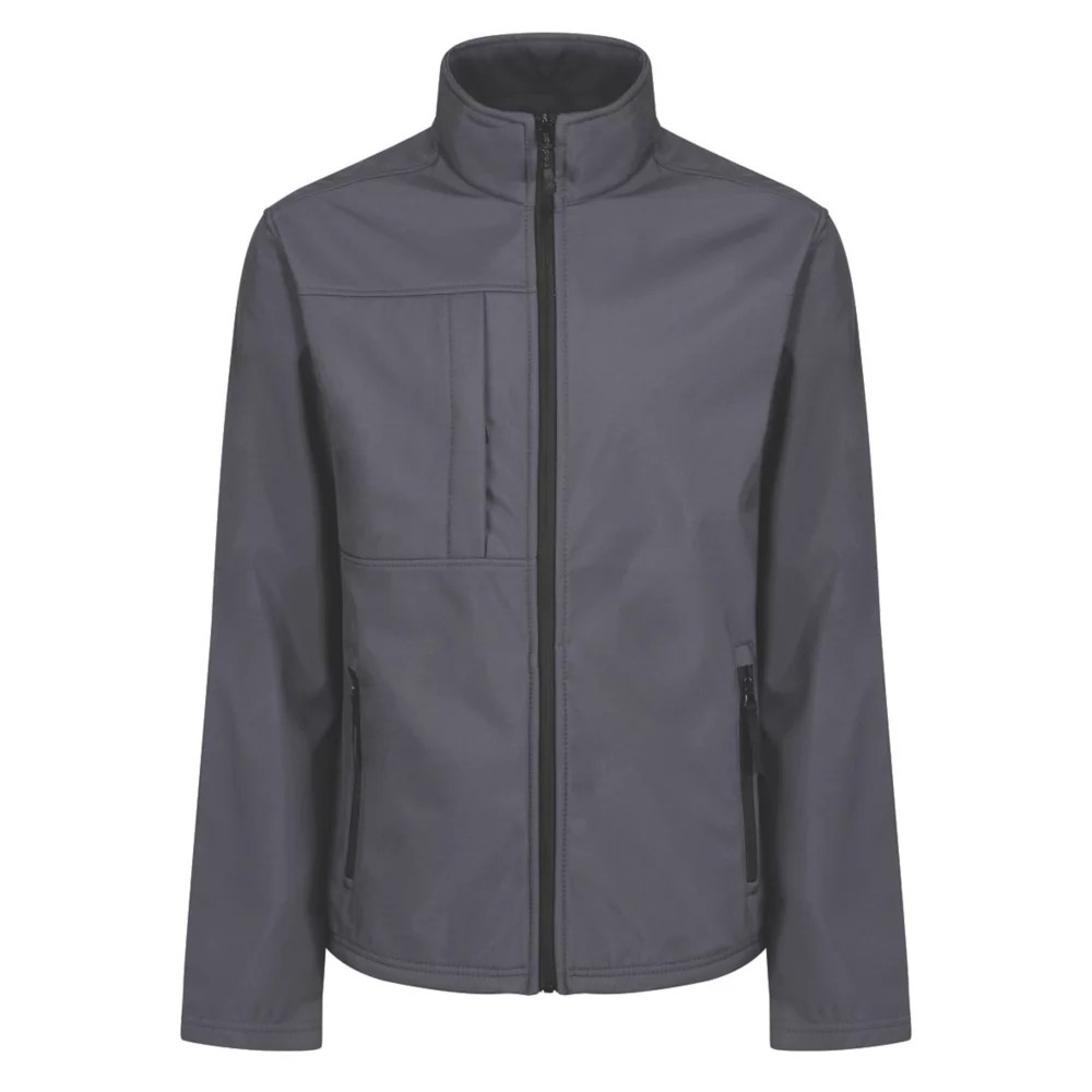 Regatta Octagon II Waterproof Softshell Jacket Seal Grey (Black) 4X Large Size 53" Chest Screwfix