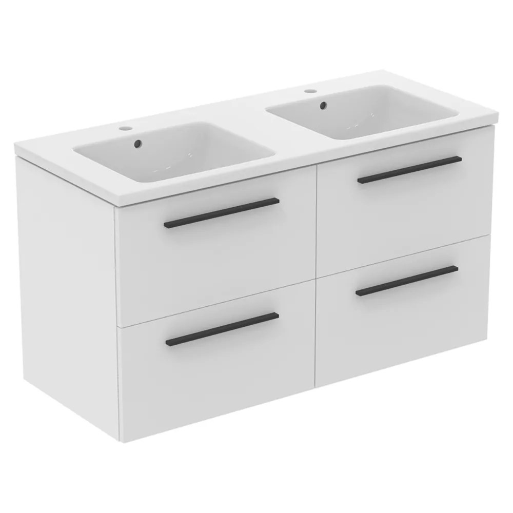 Ideal Standard i.life B Wall Hung Vanity Unit with Black Handles