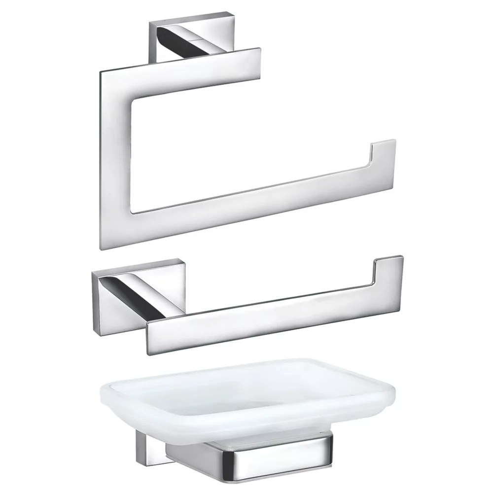 Aqualux York Cloakroom 3 Piece Set Screwfix