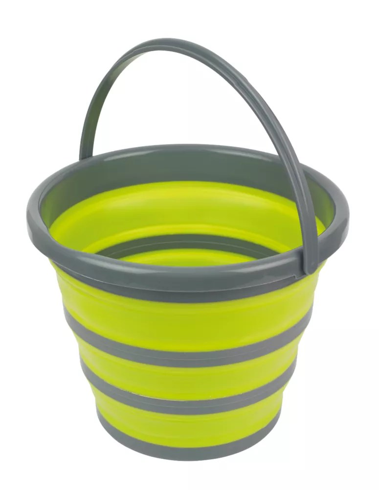 Spear & Jackson Plastic Collapsible MultiPurpose Bucket Green 10Ltr Screwfix
