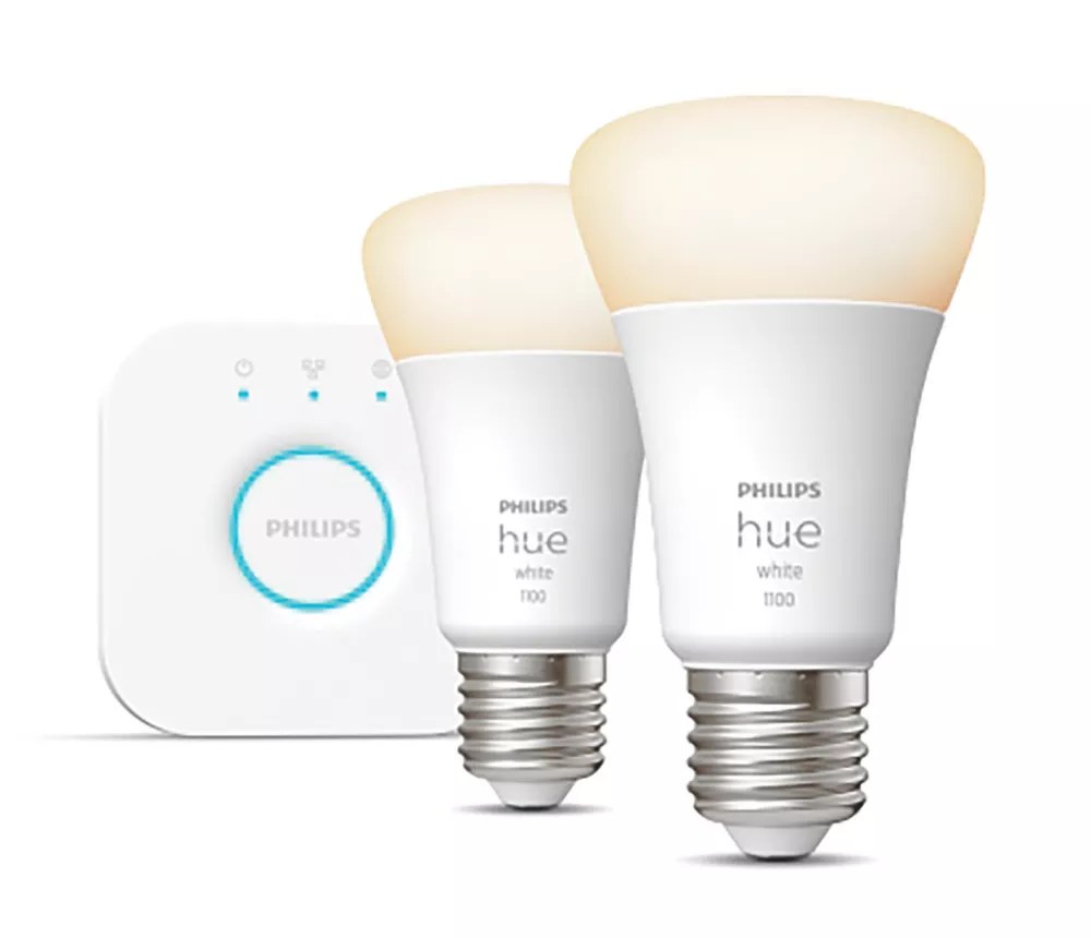Philips Hue E27 A19 LED Smart Lighting Starter Kit 9W 806lm 2 Pack