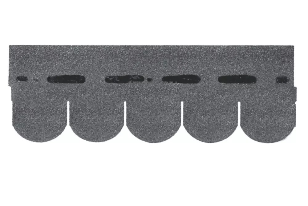 Roof Pro Grey Round Bitumen Roof Shingles 1m x 340mm 16 Pack Screwfix