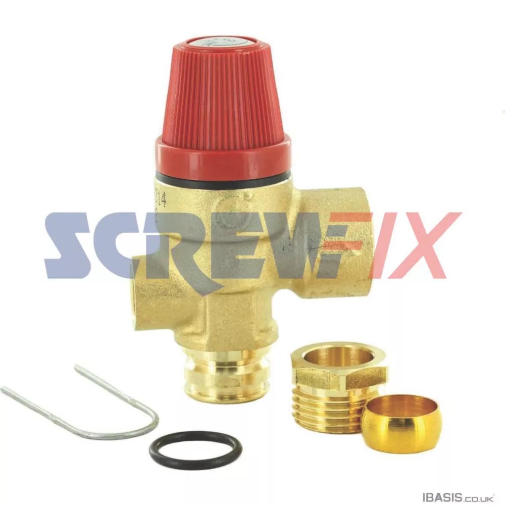 Worcester Bosch 87161424220 Pressure Relief Valve Use 314439 Screwfix