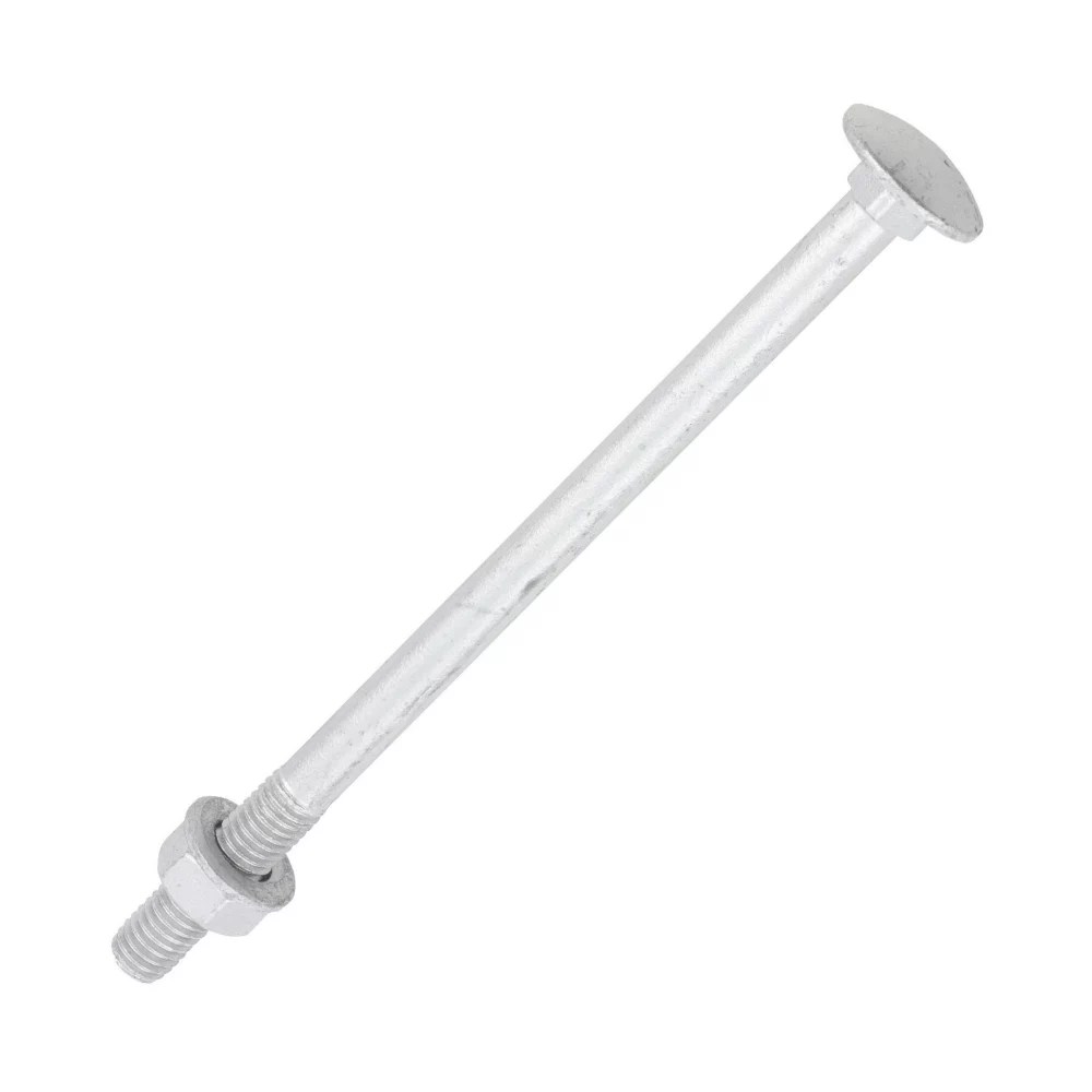 Timco Exterior Coach Bolts Carbon Steel Organic Silver Coating M8 x 130mm 10 Pack Screwfix