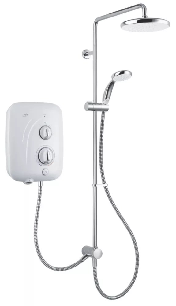 Mira Elite SE Dual White / Chrome 9.8kW Silent Pumped Electric Shower
