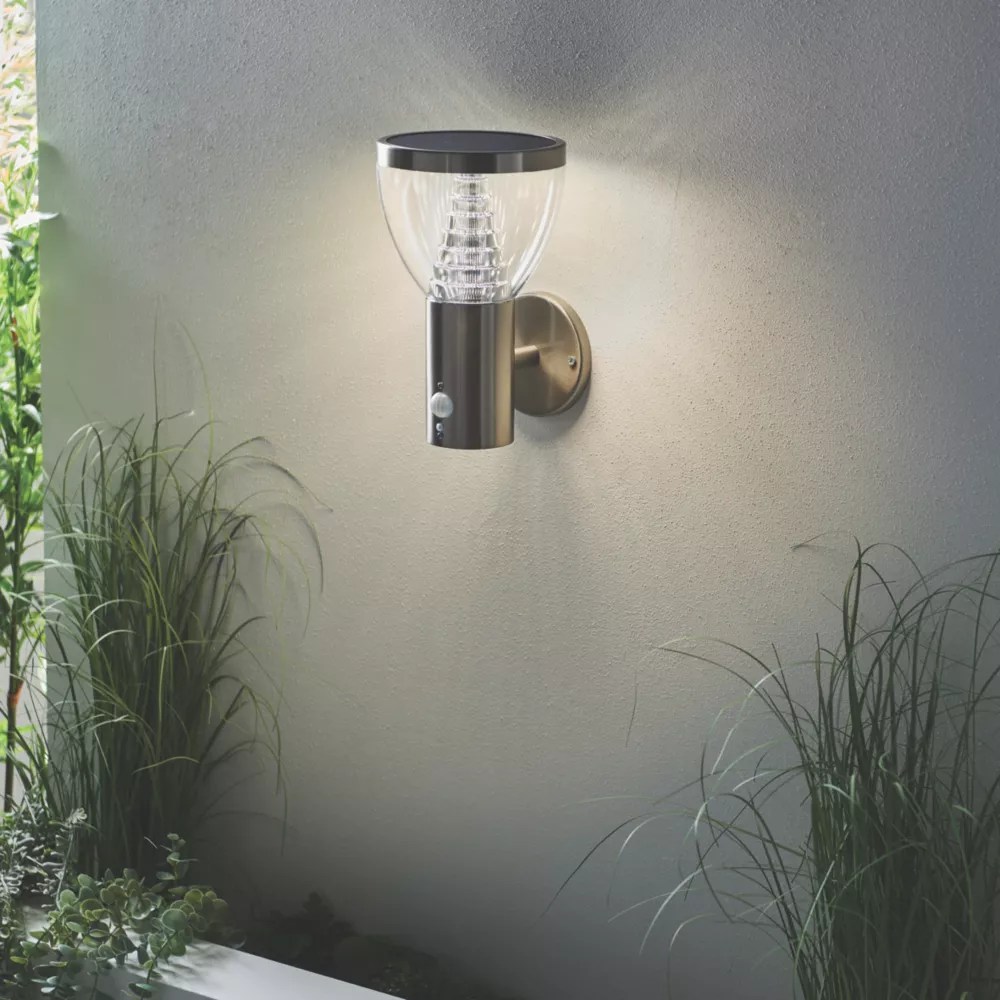 LAP Galaxy Outdoor LED SolarPowered Wall Light With PIR & Photocell