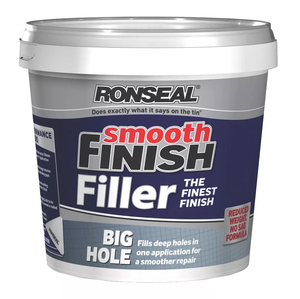 Ronseal Big Hole Ready Mixed Wall Filler Grey 1.2Ltr Screwfix
