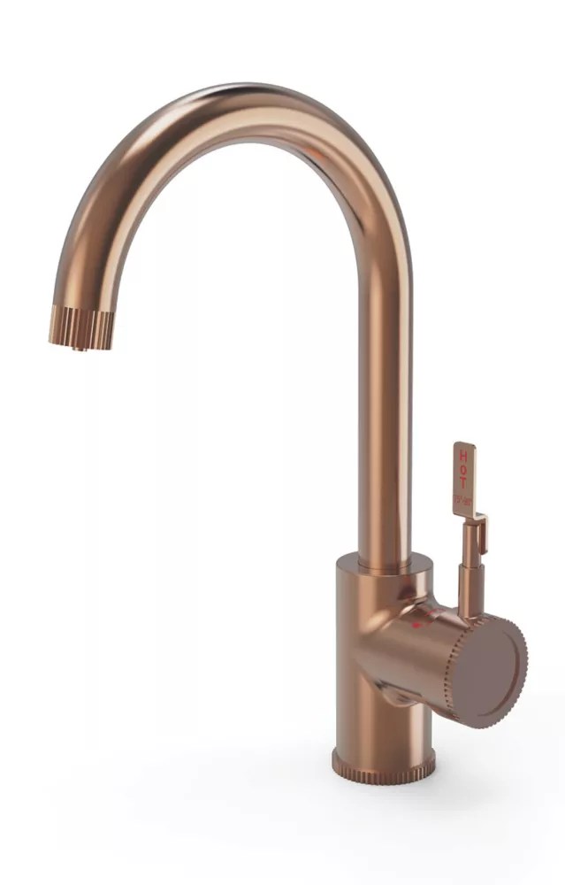 ETAL Industrial Single Lever 3in1 Boiling Water Kitchen Tap Copper