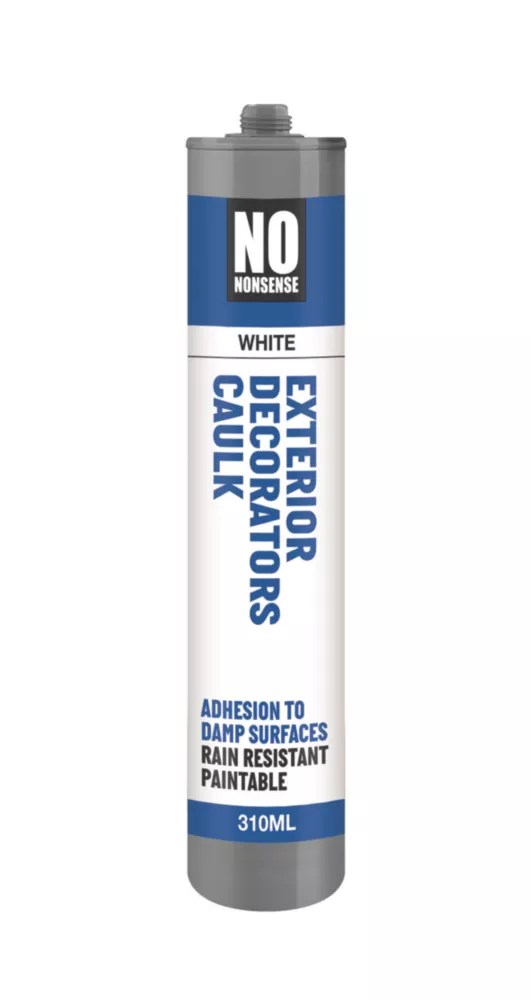 No Nonsense Exterior Decorators Caulk White 310ml Screwfix