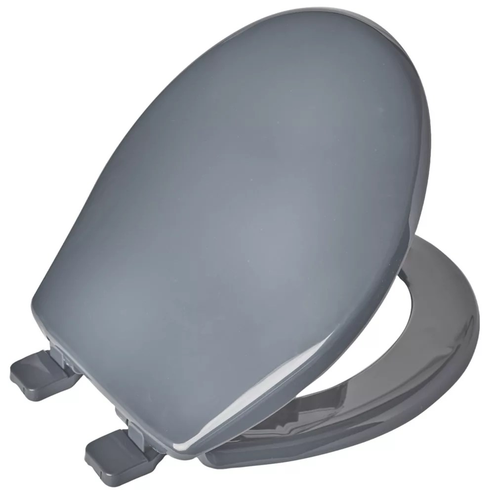 Bemis York SoftClose Toilet Seat Thermoplastic Grey Screwfix