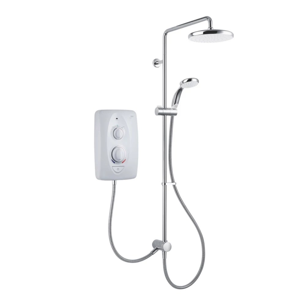 Mira Sprint Dual White 10.8kW Manual Electric Shower Screwfix