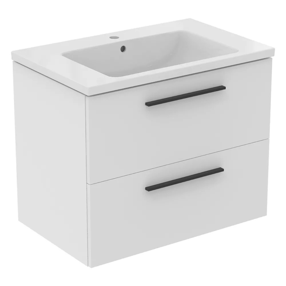 Ideal Standard i.life B Wall Hung Vanity Unit with Black Handles