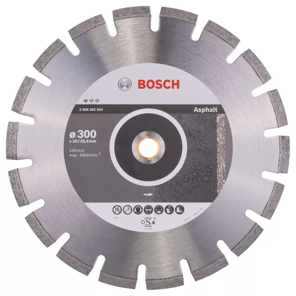 Bosch Asphalt Diamond Cutting Disc 300mm x 25.4mm Screwfix