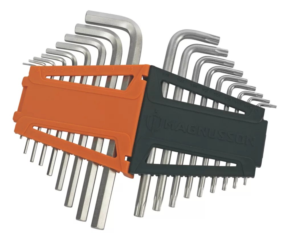 Magnusson Metric & TX Hex Keys 18 Pcs Screwfix