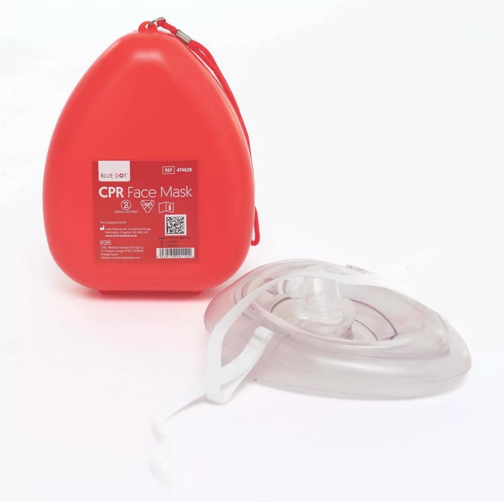 Wallace Cameron CPR Blue Dot Pocket Face Mask Screwfix