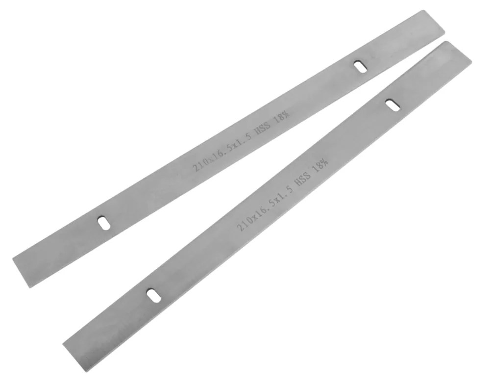 Titan Wood Planer Thicknesser Blades 210mm x 1.5mm x 16.5mm 2 Piece Set
