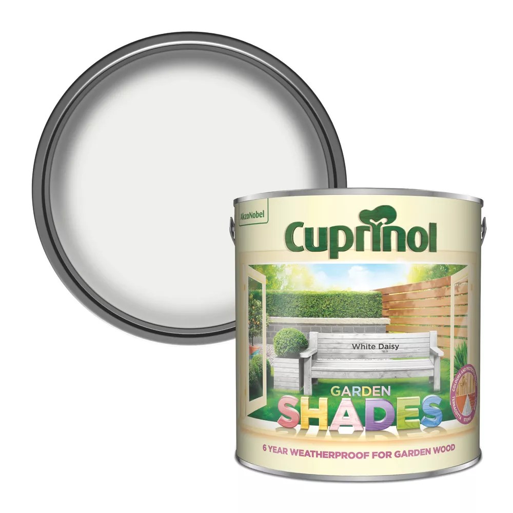 Cuprinol 2.5Ltr White Daisy Matt Wood Paint Screwfix