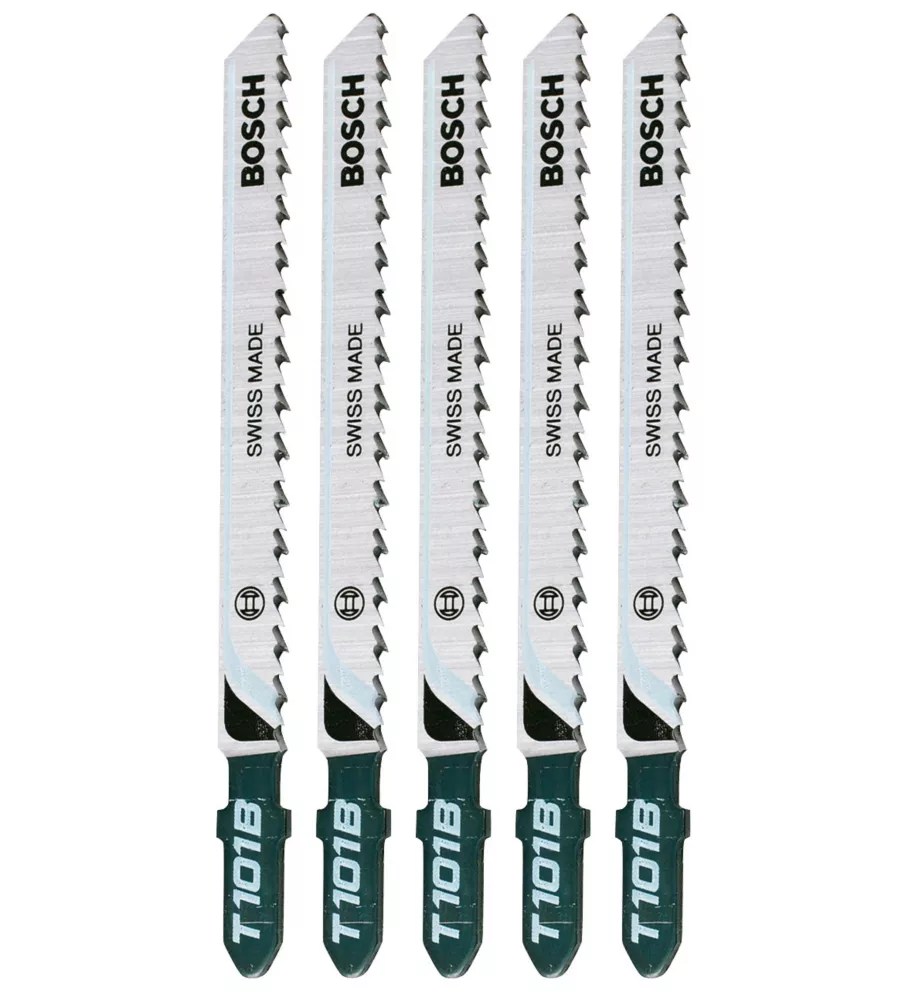 Bosch T101B Wood Jigsaw Blades 100mm 5 Pack Screwfix