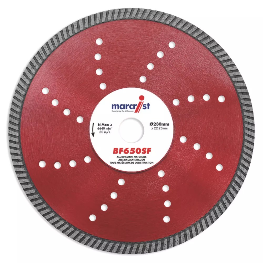 Marcrist BF650SF MultiMaterial Turbo Diamond Blade 230mm x 22.2mm