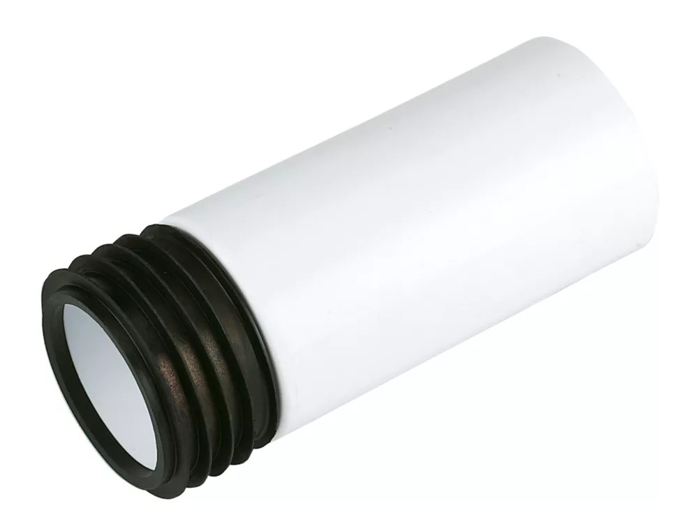 FloPlast Rigid Straight Extension Piece White 250mm Screwfix
