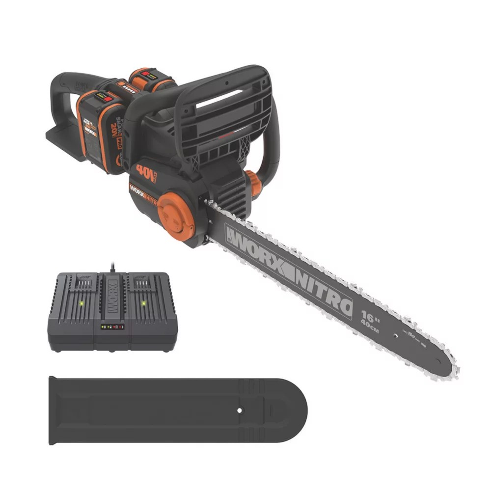 Worx WG385E 40V 2 x 4.0Ah Lithium PowerShare Brushless Cordless 40cm