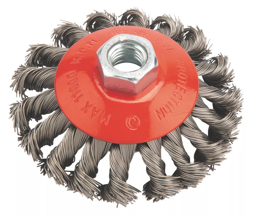 Twisted Knot Wire Brush 100mm Screwfix