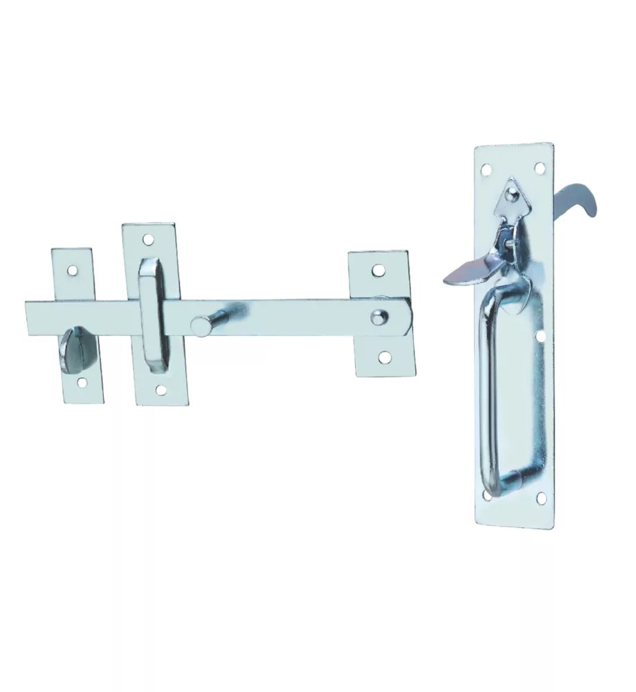Hardware Solutions Suffolk Gate Latch Kit Silver Screwfix